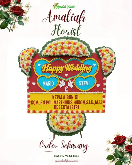 Papan Bunga Pernikahan Sumbergedong
